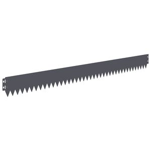 vidaXL Bordure de Pelouse 50 pc 103 x 10 cm Acier Anthracite