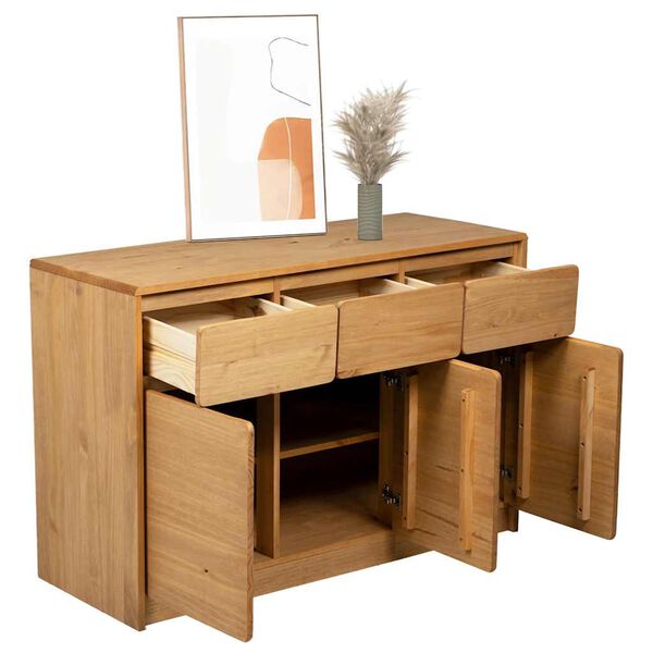 vidaXL Buffet SAUDA ch&ecirc;ne 114x43x75,5 cm bois massif de pin