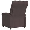vidaXL Fauteuil de massage inclinable &eacute;lectrique Marron fonc&eacute; Tissu