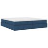vidaXL Lit avec rangement et matelas Bleu 200 x 200 cm Polyester