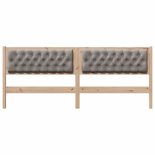 vidaXL T&ecirc;te de lit Autre Marron et taupe 200 cm Bois massif en pin