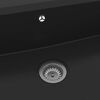 vidaXL &Eacute;vier de cuisine Noir 79 x 50 x 31 cm Quartz et R&eacute;sine
