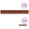 vidaXL Bordure de Pelouse 20 pcs Marron 100 x 0.05 x 20 cm