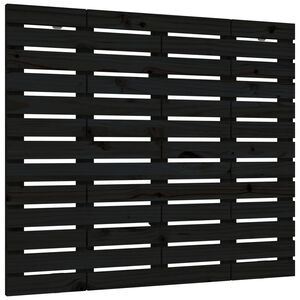 vidaXL T&ecirc;te de lit murale Noir 106x3x91,5 cm Bois massif de pin