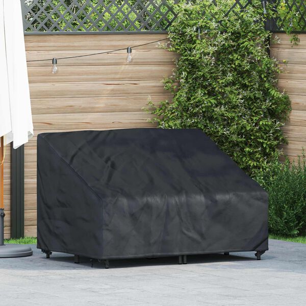vidaXL Housse de banc de jardin 130 x 95 x 40 / 80 cm Tissu Oxford 600D