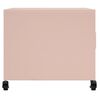 vidaXL Table basse rose 68x50x43,5 cm acier