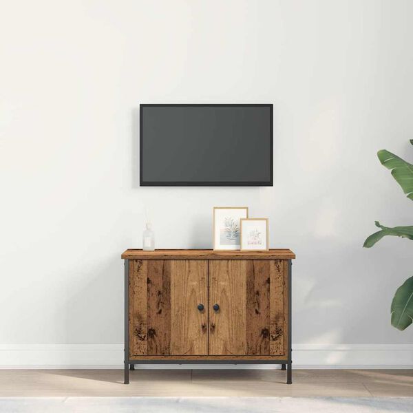 vidaXL Meuble TV Bois Ancien 60 x 35 x 45 cm Bois d'ing&eacute;nierie