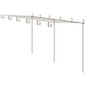 vidaXL Pergola de jardin Marron antique 6x3x2,5 m Fer