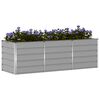 vidaXL Jardini&egrave;re Gris clair 240 x 80 x 75 cm Acier
