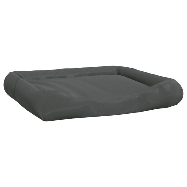 vidaXL Coussin avec oreillers pour chien Gris fonc&eacute; 135x110x23cm Tissu