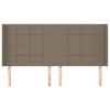 vidaXL T&ecirc;te de lit avec oreilles Taupe 203x16x118/128 cm Tissu