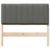 vidaXL T&ecirc;te de lit capitonn&eacute;e Marron et gris clair 100 cm Pin massif