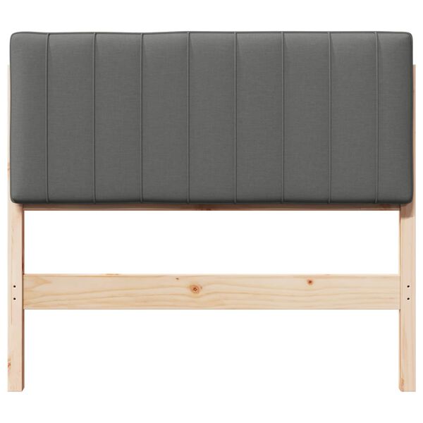 vidaXL T&ecirc;te de lit capitonn&eacute;e Marron et gris clair 100 cm Pin massif