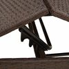 vidaXL Chaises longues avec coussins lot de 2 marron r&eacute;sine tress&eacute;e
