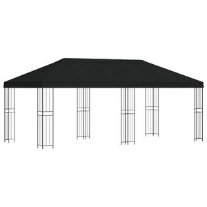 vidaXL Gazebo avec murs lat&eacute;raux 6 x 3 m Noir Polyester et Acier 190