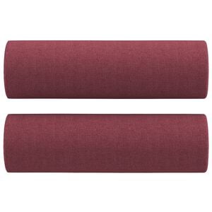 vidaXL Coussins d&eacute;coratifs lot de 2 Rouge bordeaux &Oslash;15x50 cm Tissu