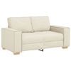 vidaXL Canap&eacute; 2 pcs Beige 220 x 80 x 84 cm Tissu en lin m&eacute;lang&eacute;