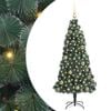 vidaXL Arbre de No&euml;l artificiel pr&eacute;-&eacute;clair&eacute; avec jeu de boules 150 cm