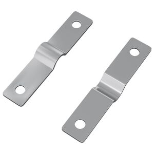 vidaXL Plaque de frappe 2 pcs Argent&eacute; 50 x 10 x 1,2 mm Fer