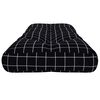 vidaXL Coussin de palette motif &agrave; carreaux noir 120x40x12 cm tissu