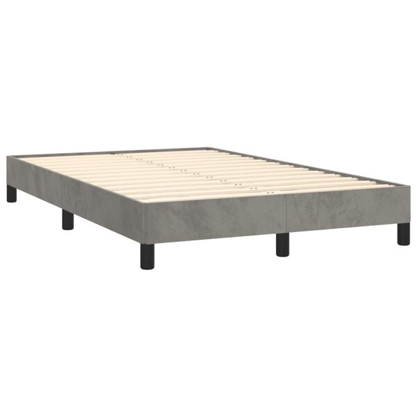 vidaXL Cadre de lit sans matelas gris clair 120x190 cm velours