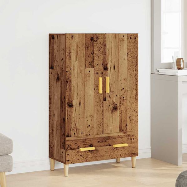vidaXL Buffet haut vieux bois 70x31x115 cm bois d'ing&eacute;nierie
