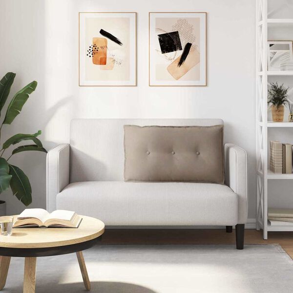 vidaXL Coussin de Dos Taupe 80 x 50 cm Tissu en microfibre