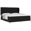 vidaXL Lit &agrave; ressorts avec matelas Noir 200 x 200 cm tissu