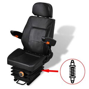 vidaXL Si&egrave;ge de tracteur avec suspension