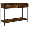 vidaXL Table console ch&ecirc;ne fum&eacute; 100x34,5x75 cm bois d'ing&eacute;nierie