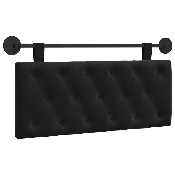 vidaXL T&ecirc;te de lit suspendue Noir 110 x 55 x 7 cm Velours