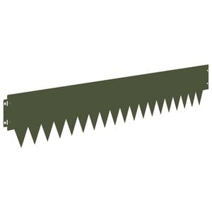 vidaXL Bordure de Pelouse 20 pcs 103 x 20 cm m&eacute;tal Vert olive