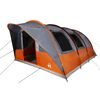vidaXL Tente de camping tunnel 5 personnes gris et orange imperméable