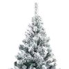 vidaXL Sapin de No&euml;l artificiel Blanc 180 cm PVC, Acier et Plastique
