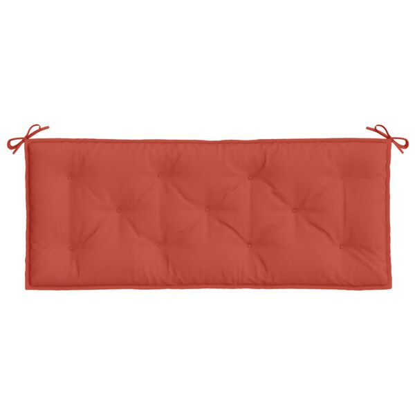 vidaXL Coussin de banc de jardin rouge mélangé 120x50x7 cm tissu