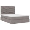 vidaXL Lit avec rangement et matelas Taupe 140 x 190 cm Polyester