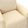 vidaXL Fauteuil de massage Crème Tissu