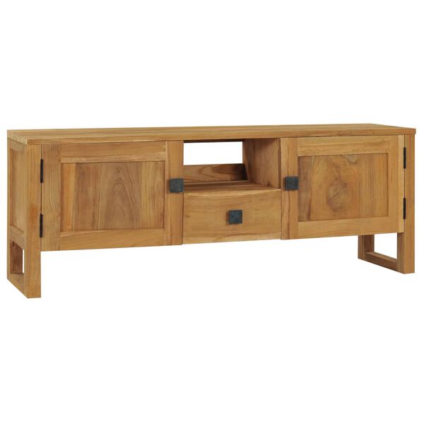 vidaXL Meuble TV 120x32x45 cm Bois de teck massif