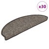 vidaXL Tapis d'escalier autocollants 30 pcs 65x21x4 cm gris et beige