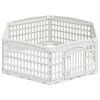 vidaXL Parc de Jeu pour Chiens &agrave; 6 Panneaux Blanc 122 x 106 x 40 cm