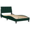 vidaXL Cadre de lit sans matelas Hanko vert fonc&eacute; 80x200 cm velours