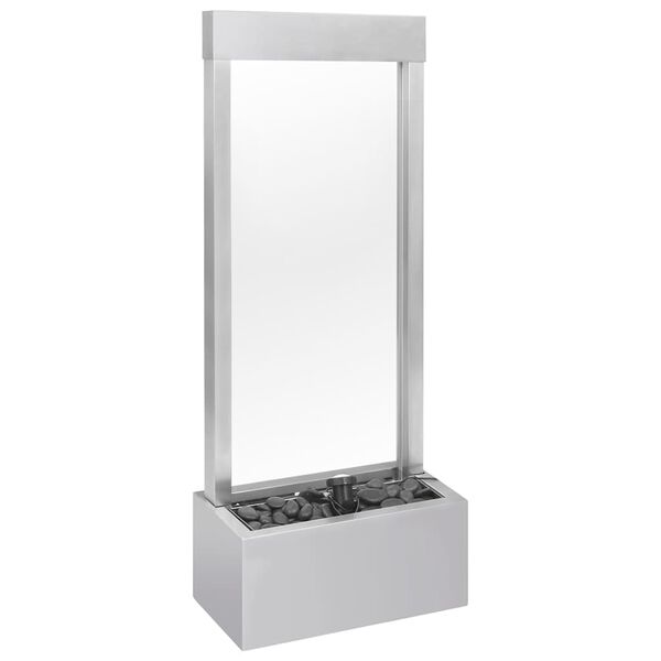 vidaXL Fontaine de jardin Argent&eacute; 39x22x108,5 cm Acier inoxydable