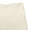 vidaXL Coussin de Dos Cr&egrave;me 45 x 20 x 35 cm Tissu en velours c&ocirc;tel&eacute;