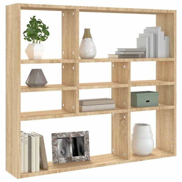 vidaXL Étagère murale Chêne sonoma 90x16x78 cm Bois d’ingénierie