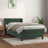 vidaXL Sommier &agrave; lattes de lit et matelas Vert fonc&eacute; 80x200 cm Velours