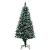 vidaXL Sapin de No&euml;l avec pommes de pin et neige blanche 180 cm