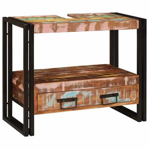 vidaXL Armoire de coiffeuse Multicolore Bois Recycl&eacute; Solide