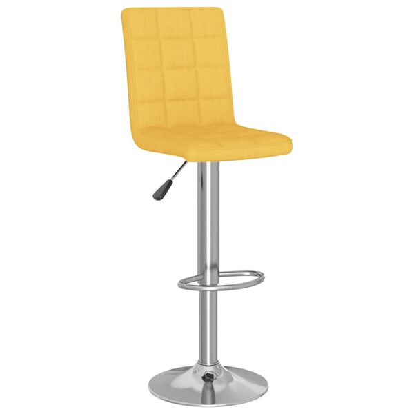 vidaXL Tabouret de bar Jaune moutarde Tissu