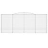 vidaXL Paniers &agrave; gabions arqu&eacute;s 3 pcs 400x50x160/180 cm fer galvanis&eacute;
