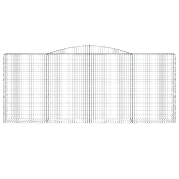 vidaXL Paniers &agrave; gabions arqu&eacute;s 3 pcs 400x50x160/180 cm fer galvanis&eacute;